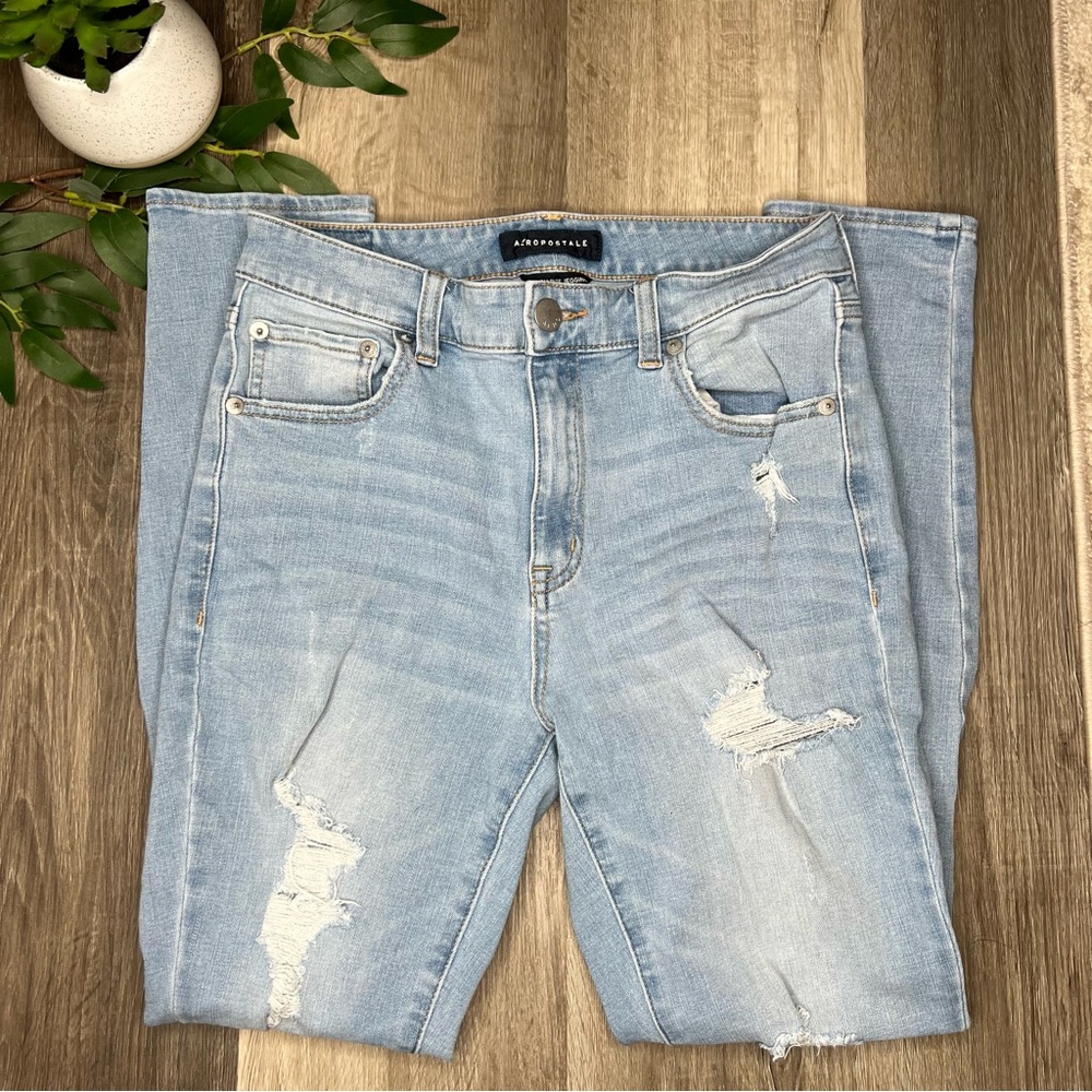 Aeropostale High Rise Distressed Leggings